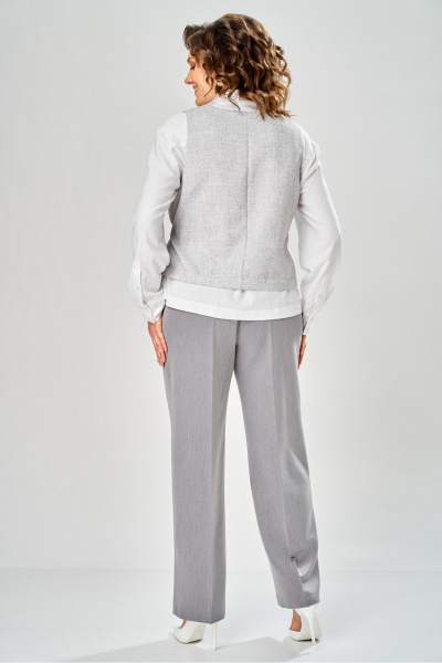 Брюки, жилет, рубашка KaVaRi 8065 бело-серый - фото 10