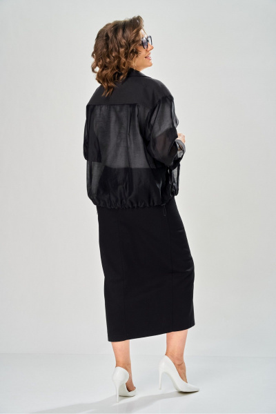 Бомбер, юбка KaVaRi 8064 черный - фото 4