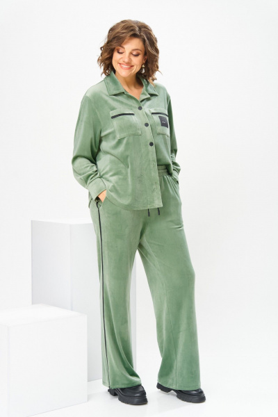 Брюки, жакет Romanovich Style 2-2857 оливковый - фото 15