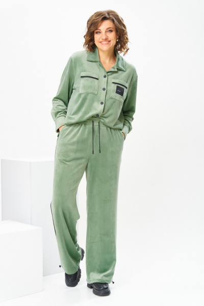 Брюки, жакет Romanovich Style 2-2857 оливковый - фото 2