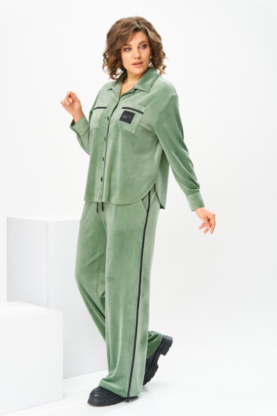 Брюки, жакет Romanovich Style 2-2857 оливковый - фото 14