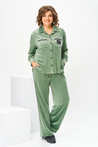 Брюки, жакет Romanovich Style 2-2857 оливковый - фото 1