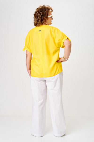 Блуза, брюки Romanovich Style 2-2896 желтый/белый - фото 7