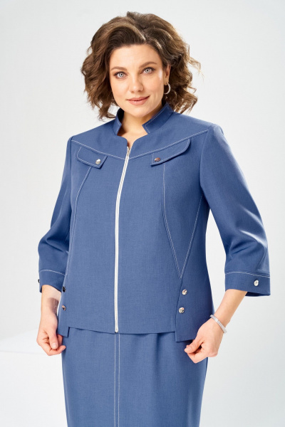 Жакет, платье Romanovich Style 3-2914 джинс - фото 5