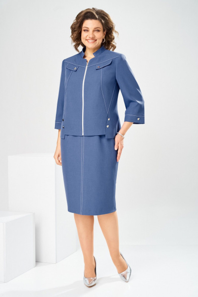 Жакет, платье Romanovich Style 3-2914 джинс - фото 2