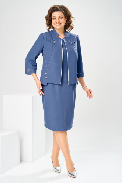 Жакет, платье Romanovich Style 3-2914 джинс - фото 9