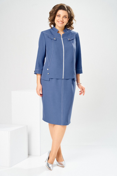 Жакет, платье Romanovich Style 3-2914 джинс - фото 1