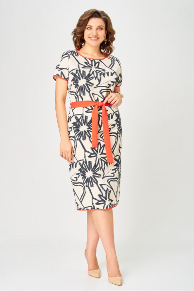 Платье DaLi 5696 беж с чёрным - фото 1