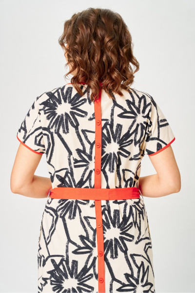 Платье DaLi 5696 беж с чёрным - фото 6