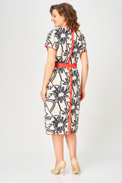 Платье DaLi 5696 беж с чёрным - фото 5