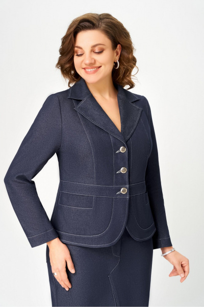 Жакет, юбка DaLi 3746.2 джинс - фото 3