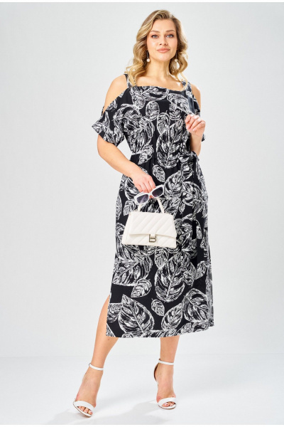Платье Твой имидж 2388 черный_с_принтом - фото 1