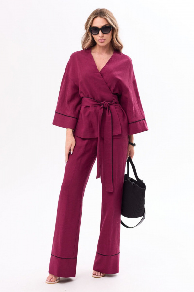 Блуза, брюки Golden Valley 6764 бордовый - фото 1