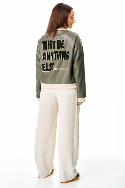 Бомбер AVE RARA 1073 хаки - фото 6