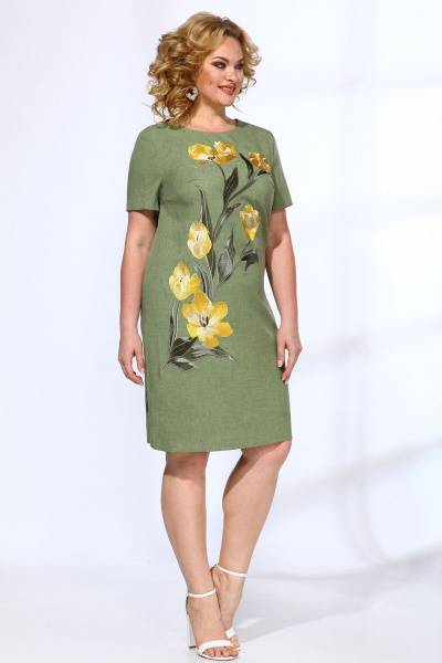 Платье Angelina & Сompany 567 хаки - фото 2