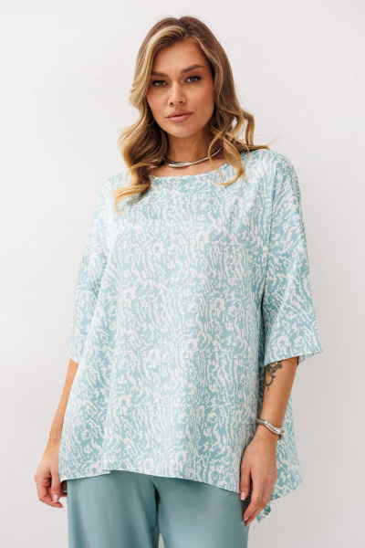 Блуза, брюки Anastasia 1341 бирюзовый - фото 4