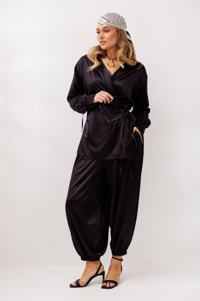Блуза, брюки Anastasia 1353 черничный - фото 2