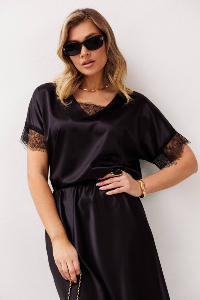 Блуза, юбка Anastasia 1352 черничный - фото 6