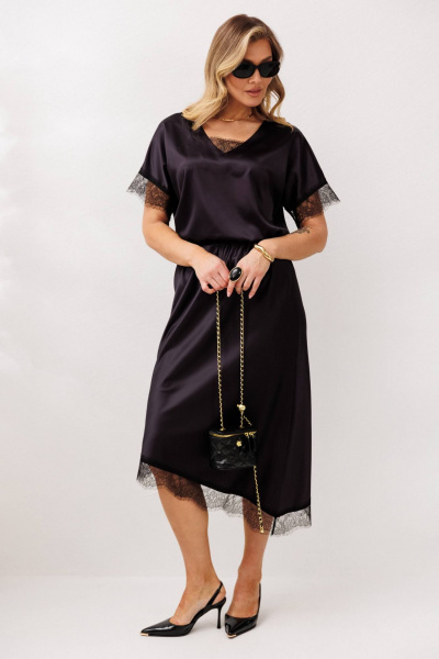Блуза, юбка Anastasia 1352 черничный - фото 5