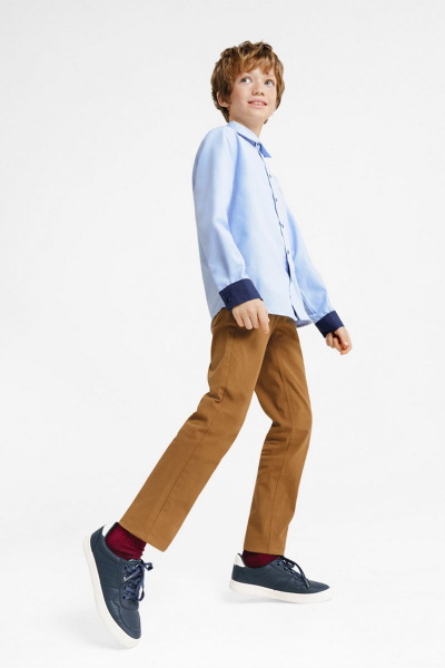 Брюки из хлопкового текстиля в деловом стиле Bell Bimbo 213030 песок - фото 3