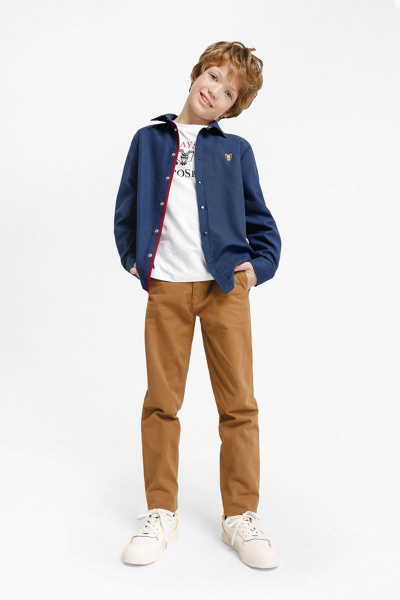 Брюки из хлопкового текстиля в деловом стиле Bell Bimbo 213030 песок - фото 1