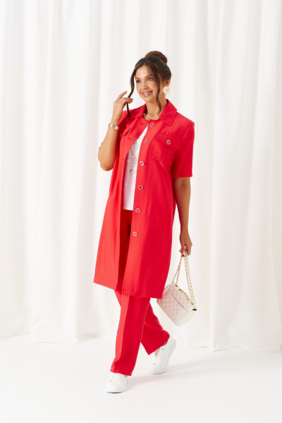 Блуза, брюки, топ Beautiful&Free 6454 красный - фото 5