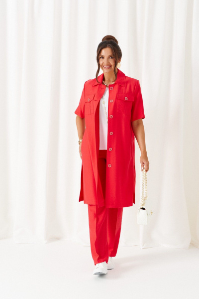 Блуза, брюки, топ Beautiful&Free 6454 красный - фото 4