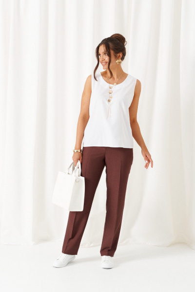 Блуза, брюки, топ Beautiful&Free 6454 шоколад - фото 11