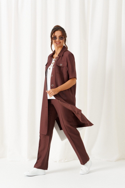 Блуза, брюки, топ Beautiful&Free 6454 шоколад - фото 5