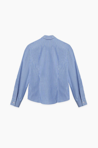 Демисезонная синяя классическая рубашка Bell Bimbo 213193 полоска - фото 7