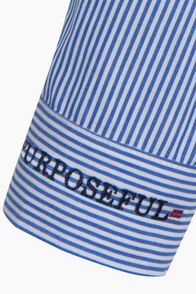 Демисезонная синяя классическая рубашка Bell Bimbo 213193 полоска - фото 6