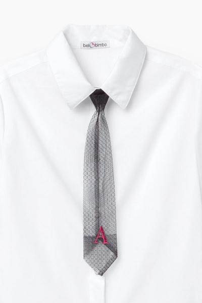 Демисезонная белая деловая блузка из текстиля Bell Bimbo 213256 белый - фото 2