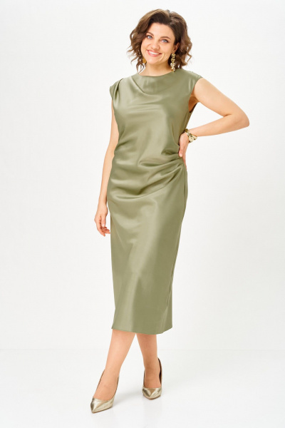 Платье ANASTASIA MAK 1317 фисташковый - фото 1