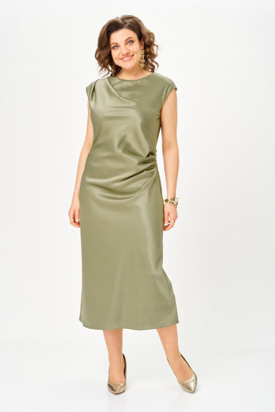 Платье ANASTASIA MAK 1317 фисташковый - фото 2