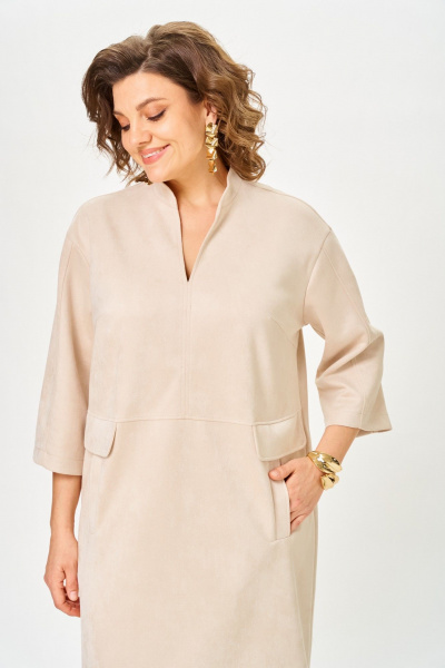 Платье ANASTASIA MAK 1319 песочный - фото 12