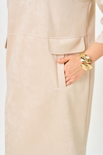 Платье ANASTASIA MAK 1319 песочный - фото 7