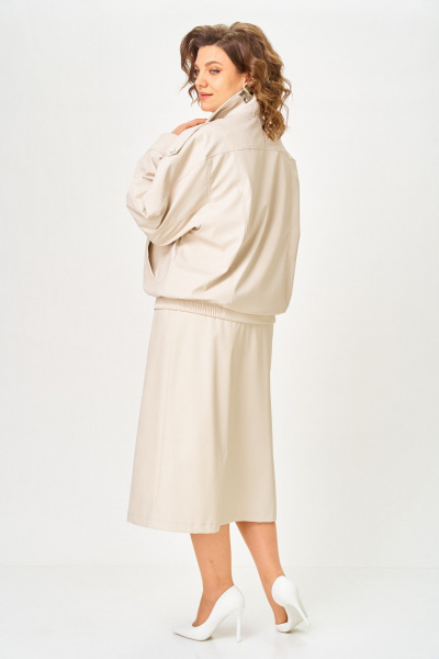 Куртка ANASTASIA MAK 1322 бежево-жемчужный - фото 14