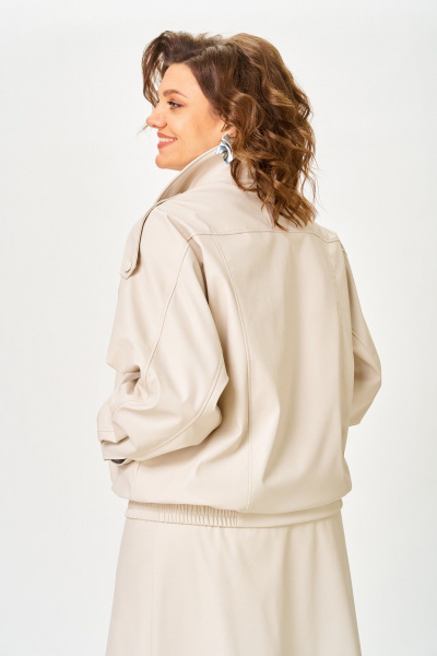 Куртка ANASTASIA MAK 1322 бежево-жемчужный - фото 11