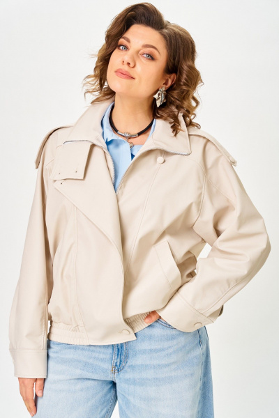 Куртка ANASTASIA MAK 1322 бежево-жемчужный - фото 2