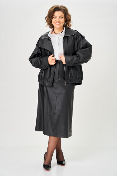 Куртка ANASTASIA MAK 1322 черный - фото 17