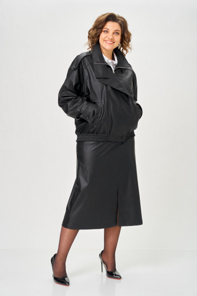 Куртка ANASTASIA MAK 1322 черный - фото 16
