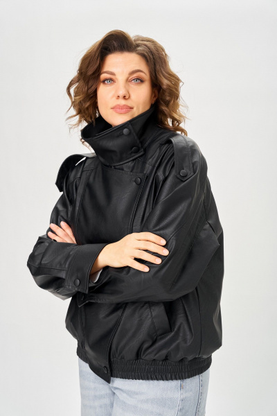 Куртка ANASTASIA MAK 1322 черный - фото 14