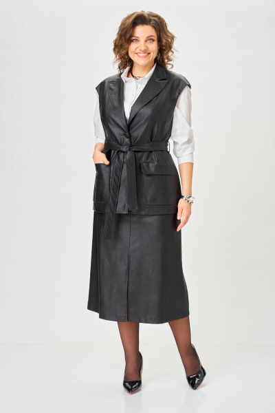 Жилет ANASTASIA MAK 1323 черный - фото 6