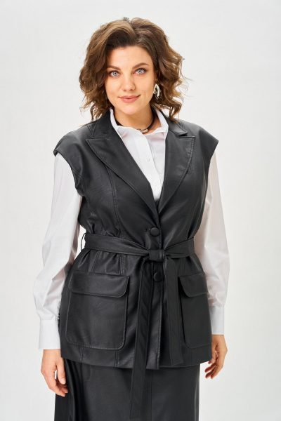 Жилет ANASTASIA MAK 1323 черный - фото 2