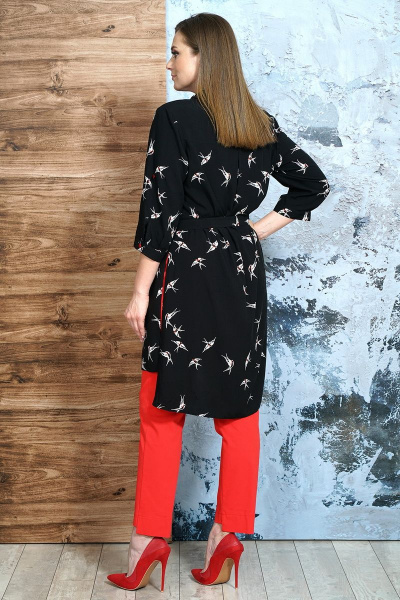 Блуза, брюки Белтрикотаж 6847 красный-черный - фото 5