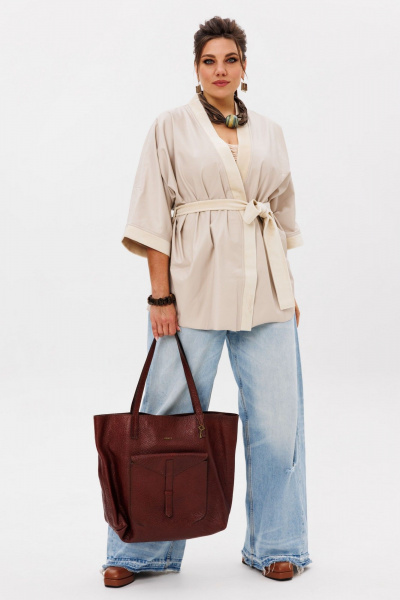 Жакет Anelli 1342 сливочный-нюд - фото 3