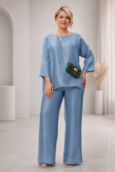 Блуза, брюки Anastasia 1228.1 голубой - фото 1