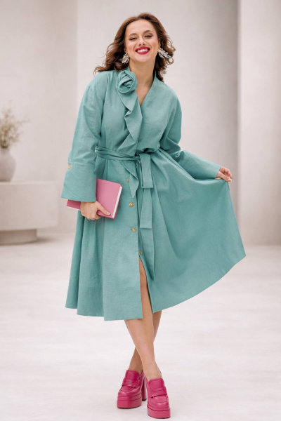 Платье Anastasia 1208.4 мятно-голубой - фото 7