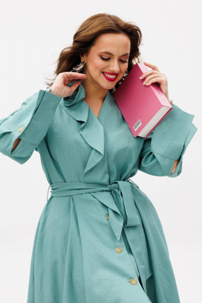 Платье Anastasia 1208.4 мятно-голубой - фото 4