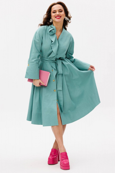 Платье Anastasia 1208.4 мятно-голубой - фото 3